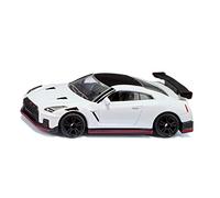 siku 1579, Nissan GT-R Nismo, Auto Giocattolo, Metallo e Plastica, Nero e Bianco, Con Pneumatici di Gomma e Alettone Posteriore