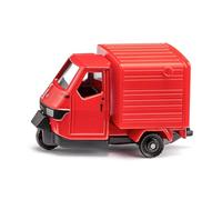 siku 1583, Piaggio Ape 50, Auto Giocattolo, Metallo/Plastica, Rosso, Con Gancio di Traino, Portellone Posteriore Apribile