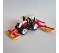siku 1672, Steyr Tractor with Pöttinger Combination Mower, Metal/Plastic, Red, T