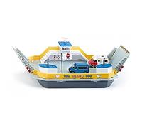 Siku 1750, Traghetto per auto, 1:50, Metallo/Plastica, Con 2 auto giocattolo incluse, Giallo/Grigio, Galleggiante, Rampe mobili