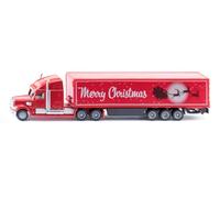 Siku 1788, Camion Natalizio Freightliner, 1:87, Metallo/Plastica, Rosso/Bianco, Camion Giocattolo per Bambini, Decorazioni Festive, Ruote gommate