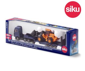 Siku 1790 Uomo Camion Hgv Basso Caricatore + Jcb Caricamento Pala Modellino