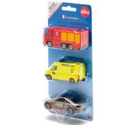 SIKU 1819001, Set di chiamata di emergenza Francia, Metallo/plastica, Multicolore, Giocattolo per bambini, Combinazione di gioco, pParti mobili