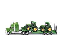 siku 1837, Low Loader with 2 John Deere Tractors, 1:87, Metal/Plastic, Green, Fo