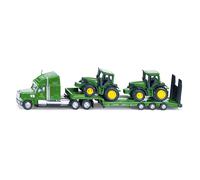 siku 1837, Low Loader with 2 John Deere Tractors, 1:87, Metal/Plastic, Green, Fo