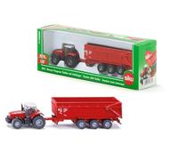 Siku NO.1844 1:87 Scala Massey Ferguson Trattore Con Trailer Dicast Model / Toy