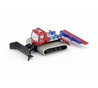 SIKU 1897, Pistenbully, 1:87, Metal/Plastic, Red/Blue, Movable Crawler Track, Pivoting Snow Blade