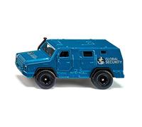 siku 1926, Furgone Portavalori Rheinmetall Survivor, Auto Giocattolo, 1:50, Metallo e Plastica, Blu, Portiere Apribili, Inclusi Fogli con Adesivi in Diverse Lingue e 4 Lingotti d'Oro