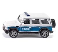 siku 2308, Auto della polizia Mercedes-AMG G65 con gancio di traino, 1:50, Metallo e Plastica, Blu e Bianco, Ruote intercambiabili