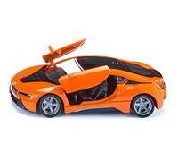 SIKU 2348, BMW i8 LCI Sports Car, Orange/Black, Metal/Plastic, 1:50, Functional Doors, Removable Tyres