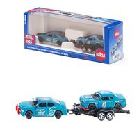Siku 2565, Dodge Charger mit Dodge Challenger SRT Racing, Himmelblau, Metall/Kunststoff, 1:55, Öffenbare Türen