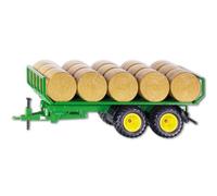 siku 2891, Round Bale Trailer, 1:32, Metal/Plastic, Green, Incl. 15 round bales,