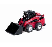 Siku 3049, Caricatrice compatta Manitou 3300V, 1:32, Metallo,Plastica, Rosso, Molte funzionalità, Compatibile con altri modellini stessa scala