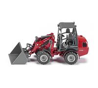 Siku Pala caricatrice Weidemann Hoftrac 3059 – 1:32, Metallo e plastica, Rosso, braccio mobile e benna