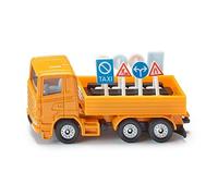 siku 322, Camion con cartelli stradali, Metallo e Plastica, Arancione, Con 8 cartelli stradali