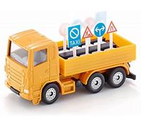 siku 322, Camion con cartelli stradali, Metallo e Plastica, Arancione, Con 8 cartelli stradali