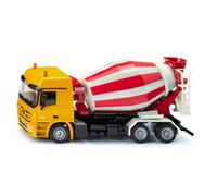 Siku 3539, mixer, 1:50, metallo/plastica, giallo/rosso, giocattolo da cantiere, tamburo girevole