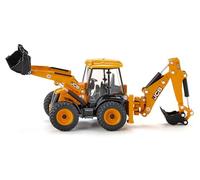 Siku 3558, Caricatore-escavatore JCB 4CX, 1:50, Metallo/Plastica, Giallo, Molte funzionalità, Compatibile con modellini stessa scala