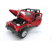 siku 4870, Fuoristrada Jeep Wrangler, 1:32, Metallo e Plastica, Rosso, Sterzatura Ackermann