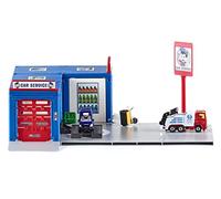 siku 5507, Autofficina "Car Service", Plastica, Multicolor, Con 2 auto giocattolo siku, Multifunzionale, Compatibile con modellini in scala ottima 1:50