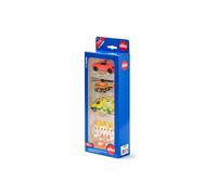 Siku 6332, Set Regalo Mezzi di Soccorso, Maggiolino VW di Soccorso, Ambulanza Mercedes, Elicottero, Set Giocattolo, Plastica/Metallo, Multicolore, Inclusi 2 Coni e 2 Transenne