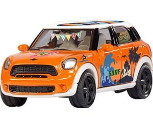 Siku 6507, Set da Assemblare Style my, MINI Countryman Summer, Auto Giocattolo, Metallo,Plastica, Arancione, Incluso Foglio con Adesivi per un Design Personalizzato, Portiere Apribili