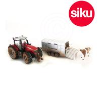 Siku 8608 Massey Ferguson Trattore Ifor Williams Trailer 1:3 2 Modellino Modello