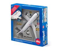 SIKU | Aereo da Linea in Miniatura Buon Viaggio | Giocattolo in Metallo e Plastica | Modello Realistico Bianco | Regalo per Bambini 3 Anni e Più | Collezione Veicoli Aerei