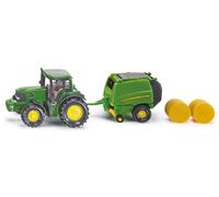 SIKU Super John Deere con rotopressa Modello giocattolo
