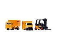 siku 6335, DHL Logistics Gift Set with Truck, Forklift, Parcel Delivery Van, Pal