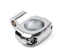 SIKUAI 1 pz. Supporto per adattatore per morsetto di montaggio per specchietto retrovisore con filettatura per manubrio, 1" in acciaio cromato per moto per Dyna pe