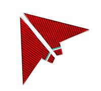 SIKUAI 2 pezzi in fibra di carbonio per finestrino auto, pannello di rivestimento per montante A, adesivo per porta, rosso con bandiera italiana per Giulia 17-24