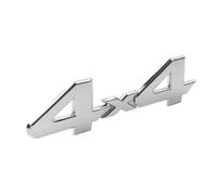 SIKUAI Adesivo sovrapposto 4x4, emblema 3D, distintivo, portellone posteriore, 1 pezzo per la maggior parte dei veicoli, in metallo argento.