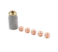 SIKUAI Cappuccio di protezione per ugelli per torcia al plasma in rame 9-8237, 6 pezzi, grigio per SL100 SL60