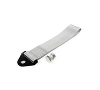 SIKUAI Cinghia di traino da corsa per veicoli, set universale di cinghie di traino ad alta resistenza, ganci di traino per paraurti anteriore o posteriore, cinghia decorativa per rimorchio, grigio