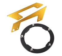 SIKUAI Copertura puleggia cinghia trasmissione + protezione campana catena Nero + Oro Alluminio per T-max TMAX 530 13-15 Moto