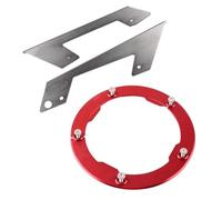SIKUAI Copertura puleggia cinghia trasmissione + protezione campana catena rosso + grigio alluminio per T-max TMAX 530 13-15 Moto