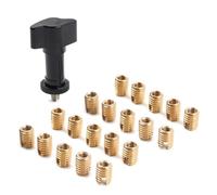 SIKUAI Kit di inserti filettati per la riparazione del parabrezza Batwing da 20 pezzi, in ottone dorato, per moto per Modelli Electra/Street/Tri Glide