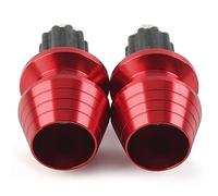 SIKUAI Manopole per manubrio in alluminio CNC da 7/8" per moto, tappi terminali per manubrio, cursori universali per per per per per, rosso