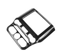 SIKUAI Pannello di navigazione del cruscotto ABS, cornice stereo, rivestimento LHD in fibra di carbonio, nero per Ram 1500 19-20 Auto