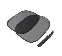 SIKUAI Parasole per parabrezza auto, copri finestrino anteriore, ombrello pieghevole grande, argento, rivestimento nero + asta in metallo, tessuto a rete, 3 pezzi.