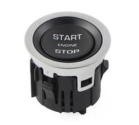 SIKUAI Pulsante di accensione dell'auto, pulsante di controllo di avviamento e arresto del motore, anello di rivestimento della console del motore per Jaguar XJ 2010-2013 C2D4509, argento e nero