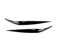 SIKUAI Rivestimento per palpebre fari P Adesivo per palpebre fari Copertura per palpebre fari per Fiesta MK6.5 2013 2014 2015 2016 2017, Nero lucido