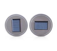 SIKUAI Tappetini per sottobicchieri in acrilico con luce a LED e pannello solare, colore nero per camion, SUV, auto da corsa, minic