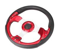 SIKUAI Volante da corsa da 13" 330 mm per auto, sostituibile con pulsante clacson per per per per Lega in PVC ross
