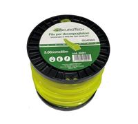 SikuroTech Filo Decespugliatore Professionale 3,00 mm x 56 m - Nylon Quadrato Alta Resistenza - Compatibile con Decespugliatori Universali - Codice 30291 - Bobina Pratica e Compatta (Quadro 3x56)