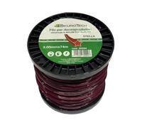 SikuroTech Filo per Decespugliatore 3.00 mm x 74 m, Sezione a Stella in Nylon Resistente, Taglio Preciso e Potente, cod. 30294, Universale per Tagliabordi e Uso Professionale (Stella 3x74)