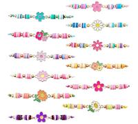 Sikweny 12 Pezzi Braccialetti Amicizia Braccialetti Bambini Braccialetto Tessuti Bambina Dell'amicizia Colorati Farfalla Intrecciati Fiori Intrecciato per Festa Compleanno Regalo Gioielli Ragazza