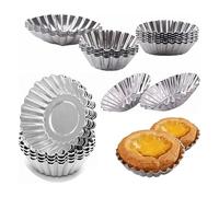 Sikweny 25 Pezzi Stampini per Crostatine Design Antiaderente Stampi Crostatine Monoporzione Piccolo e Portatile Cupcake Formine Riutilizzare per Anniversario Laurea Compleanno Baby Shower