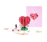 Sikweny Biglietto Auguri Matrimonio Progettazione 3D Biglietto Matrimonio Albero Dell'amore Pop-up Wedding Card Materiale In Cartone Per Invito Di Nozze Auguri Anniversario Cerimonia Fidanzamento